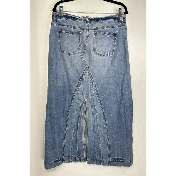 Y2K Low Rise Denim Maxi Skirt Size 10 Special Edition Old Navy - Picture 2 of 8